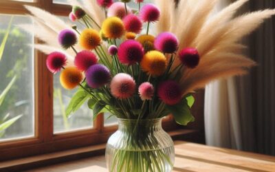 Adding Vibrant Color and Texture with Globe Amaranth Pampas